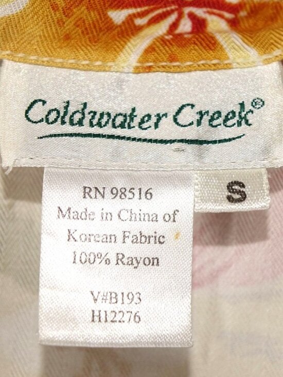 Coldwater Creek Hawaiian Skirt Blouse Womens S Small Outfit 2 Piece Set Hibiscus - Picture 7 of 10